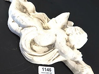 Gipsen engel als wandversiering - afbeelding 2 van  5