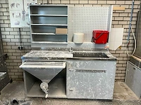 Gipstafel 180x80x200cm v.v. wasbak, gipsopslag met schroeftap
