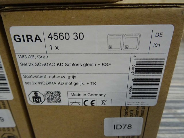 Gira - 4560 30 - wandcontactdoos (6x) - afbeelding 3 van  3