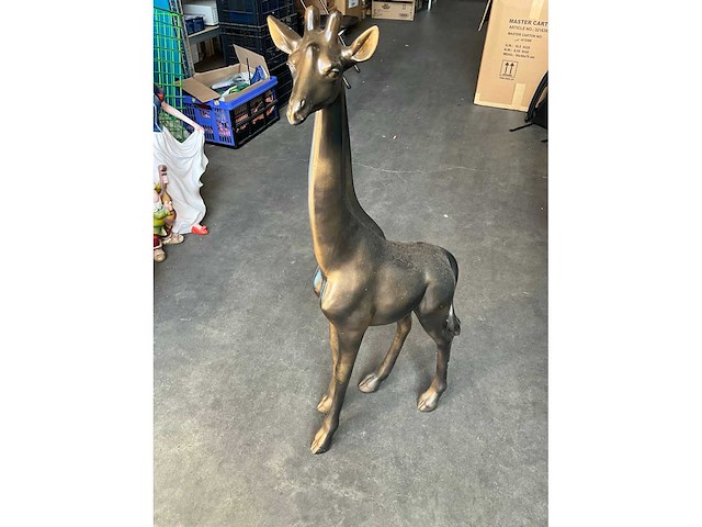 Giraffe beeld / sculptuur (100 cm) - afbeelding 2 van  3