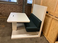 Gispen - ellen lounge - verrijdbare werkplek met een uitschuifbaar en in hoogte verstelbaar blad 140x130x142cm - afbeelding 5 van  12