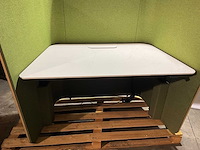 Gispen akoestische werkplek v.v. elektrisch verstelbaar blad 95x156x136cm - afbeelding 2 van  9