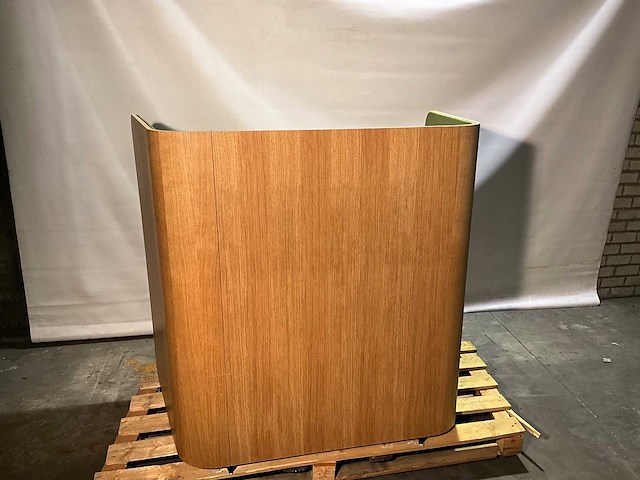 Gispen akoestische werkplek v.v. elektrisch verstelbaar blad 95x156x136cm - afbeelding 4 van  9