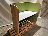 Gispen akoestische werkplek v.v. elektrisch verstelbaar blad 95x156x136cm - afbeelding 6 van  9