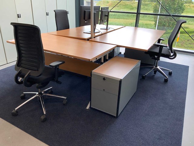 Gispen, girsbergen bureau, bureaustoel en ladeblok (3x) - afbeelding 12 van  19