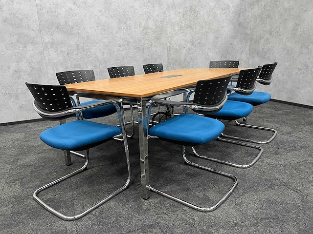 Gispen/ rovo - 8p conferentie opstelling 220x100 - afbeelding 11 van  14