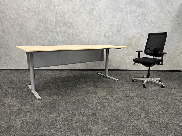 Gispen/ sedus - zit-zit slinger bureau 220x100 met bureaustoel - afbeelding 1 van  25