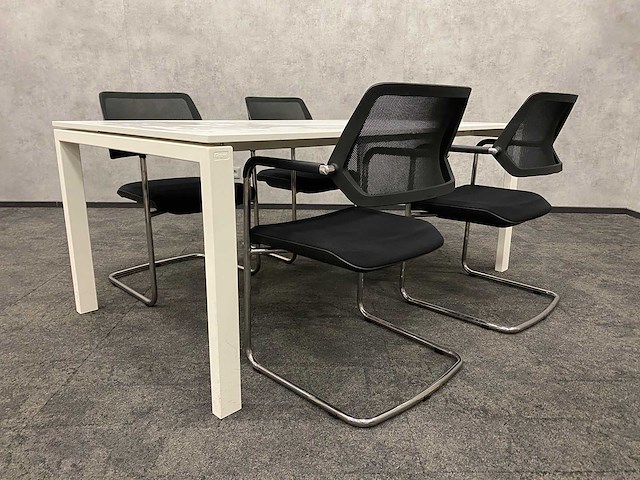 Gispen/ steelcase - 4 persoons vergaderset 180x100 - afbeelding 1 van  12