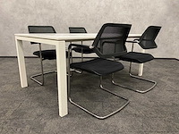 Gispen/ steelcase - 4 persoons vergaderset 180x100 - afbeelding 1 van  12