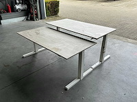 Gispen verstelbaar bureautafel 160x80 cm (2x) - afbeelding 1 van  9