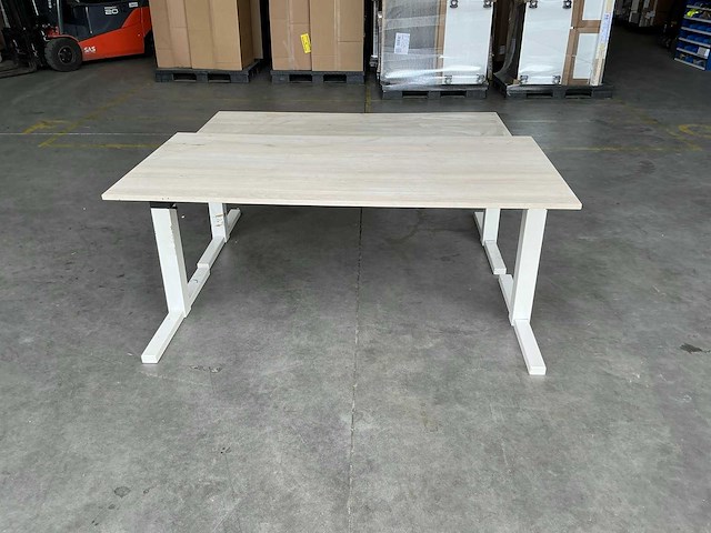 Gispen verstelbaar bureautafel 160x80 cm (2x) - afbeelding 5 van  9