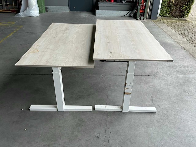 Gispen verstelbaar bureautafel 160x80 cm (2x) - afbeelding 6 van  9