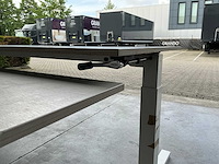Gispen verstelbaar bureautafel 160x80 cm (2x) - afbeelding 7 van  9