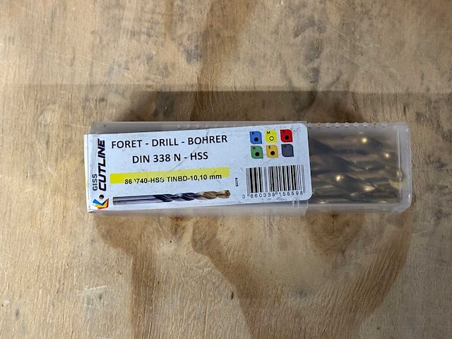 Giss - hss tinbd 10,10 - partij metaalboren (6x) - afbeelding 3 van  4
