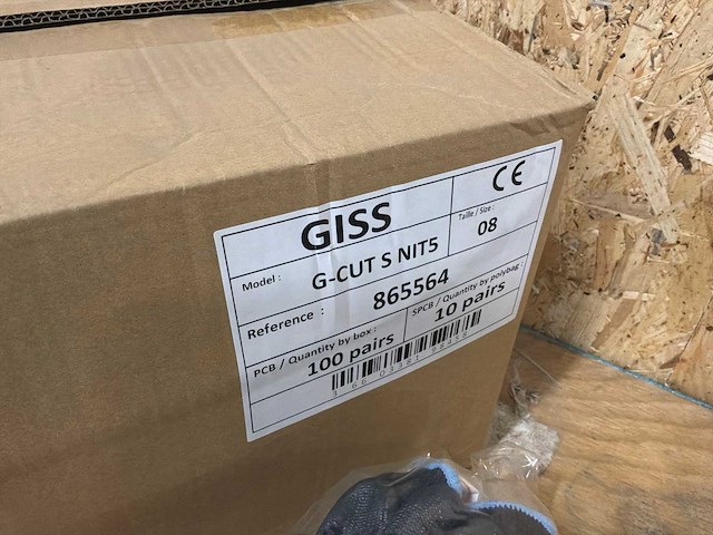 Giss 865564 werkhandschoen g-cut s nit 5 (100x) - afbeelding 5 van  6