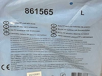 Giss licht blauwe pp jas met drukknopen maat l (40x) - afbeelding 2 van  2