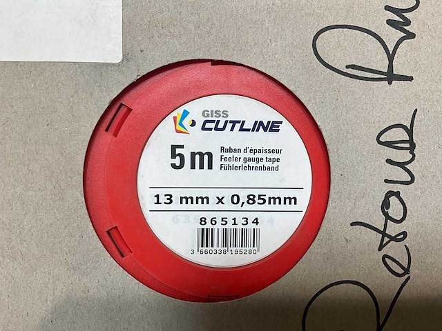Giss voelerband 0,85mm 5m - afbeelding 2 van  2