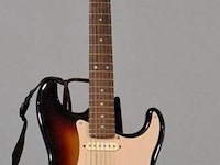 Gitaar, sunn fender, mustang, bruin