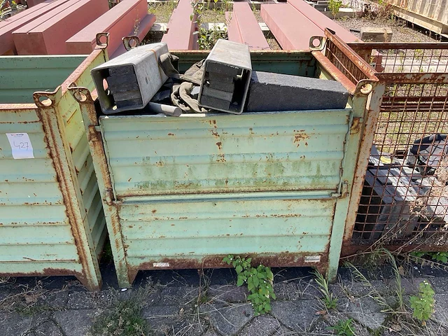Gitterbox en metalen bakken met kunststof blokken (3x) - afbeelding 7 van  10