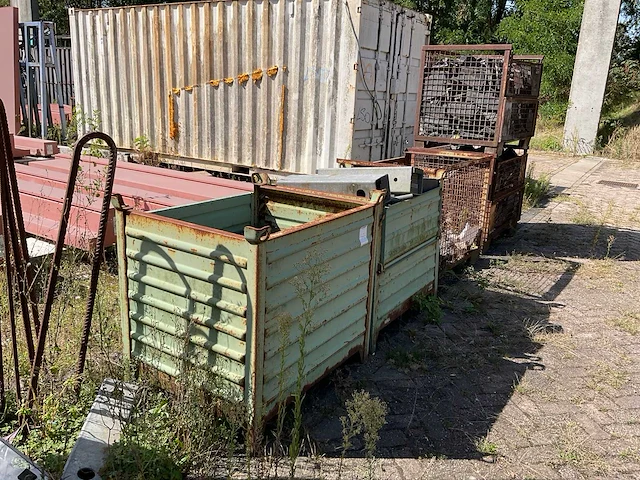 Gitterbox en metalen bakken met kunststof blokken (3x) - afbeelding 2 van  10