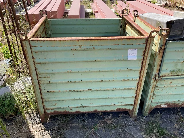 Gitterbox en metalen bakken met kunststof blokken (3x) - afbeelding 9 van  10
