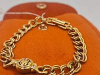 Givenchy gold filled link chain armband - monogram crystal - afbeelding 4 van  6