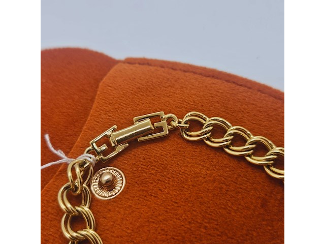 Givenchy gold filled link chain armband - monogram crystal - afbeelding 5 van  6