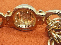 Givenchy gold filled link chain armband - monogram crystal - afbeelding 6 van  6