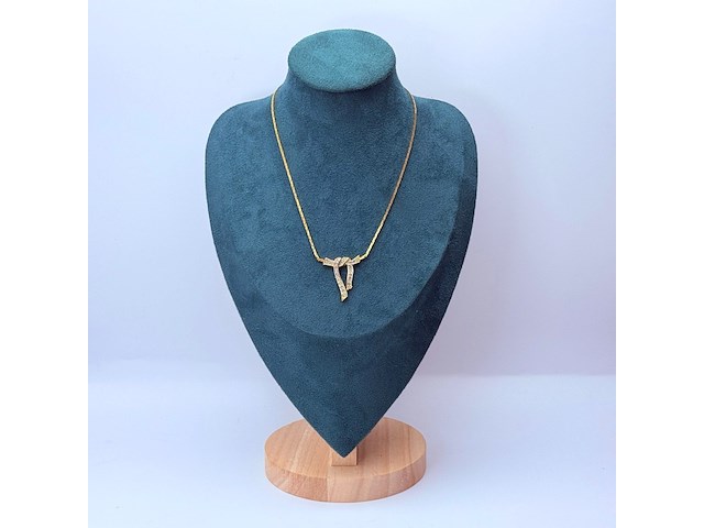 Givenchy goldplated 'bow' collier met steentjes - afbeelding 2 van  6