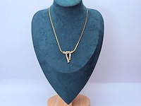 Givenchy goldplated 'bow' collier met steentjes - afbeelding 2 van  6