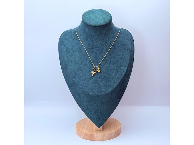 Givenchy goldplated 'diamond cross' pendant collier - afbeelding 2 van  7