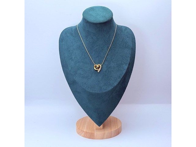 Givenchy 'monogram heart' goldplated collier met steentjes - afbeelding 2 van  7