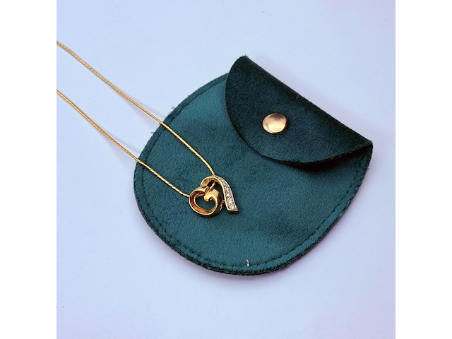 Givenchy 'monogram heart' goldplated collier met steentjes - afbeelding 3 van  7