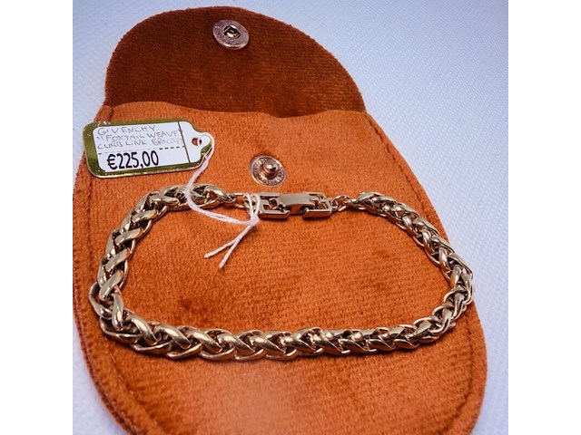 Givenchy paris goldplated foxtail gevlochten armband - unisex - afbeelding 1 van  4