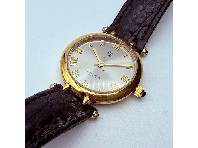 Givenchy paris griffe goldplated dameshorloge - afbeelding 3 van  8