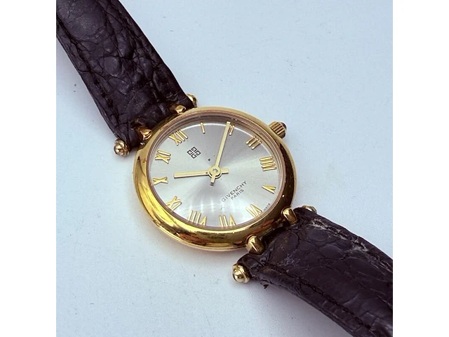 Givenchy paris griffe goldplated dameshorloge - afbeelding 4 van  8