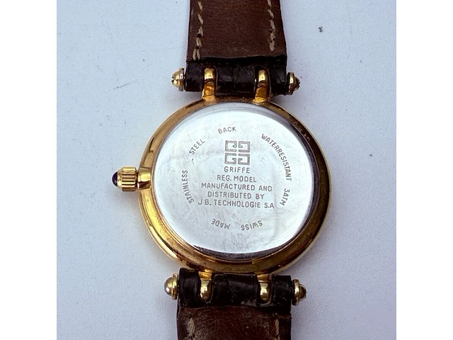 Givenchy paris griffe goldplated dameshorloge - afbeelding 7 van  8