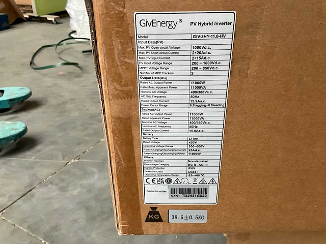 Givenergy giv-3hy-11.0-hv 3-fase 11kw pv hybride omvormer - afbeelding 3 van  3