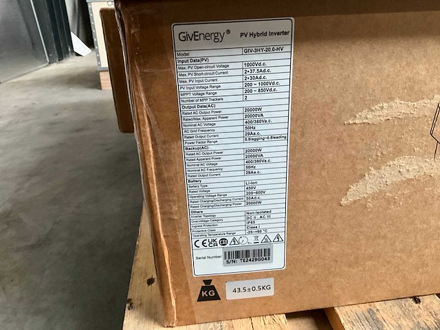 Givenergy giv-3hy-20.0-hv 3-fase 20kw pv hybride omvormer - afbeelding 3 van  3