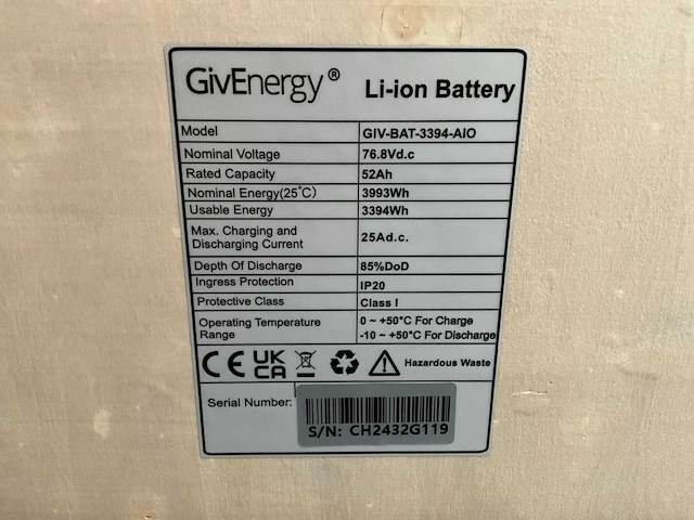 Givenergy giv-aio-ac-13.5-4.6 all in one batterijopslag - afbeelding 4 van  4