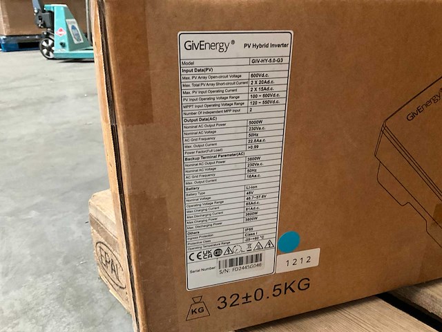 Givenergy giv-hy-5.0-g3 1-fase 5kw pv hybride omvormer - afbeelding 3 van  3