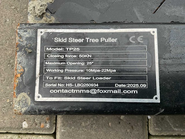 Giyi - tp25 skid steer tree puller - schranklader - afbeelding 3 van  11