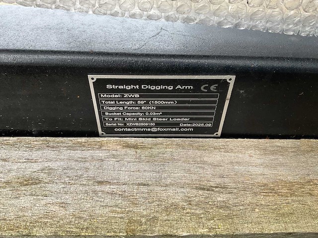 Giyi gy-zwb rechte graafarm aanbouwdeel - afbeelding 7 van  11