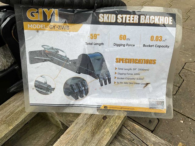 Giyi gy-zwb rechte graafarm aanbouwdeel - afbeelding 6 van  11