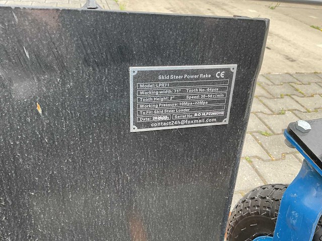 Giyi lpr71 skid steer power rake voorladers en accessoires - afbeelding 8 van  15