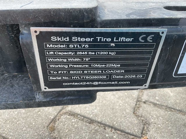 Giyi stl75 skid steer tire lifter - afbeelding 2 van  14