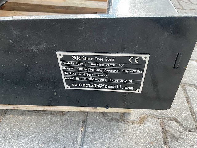 Giyi tb72 skid steer tree boom - afbeelding 1 van  6