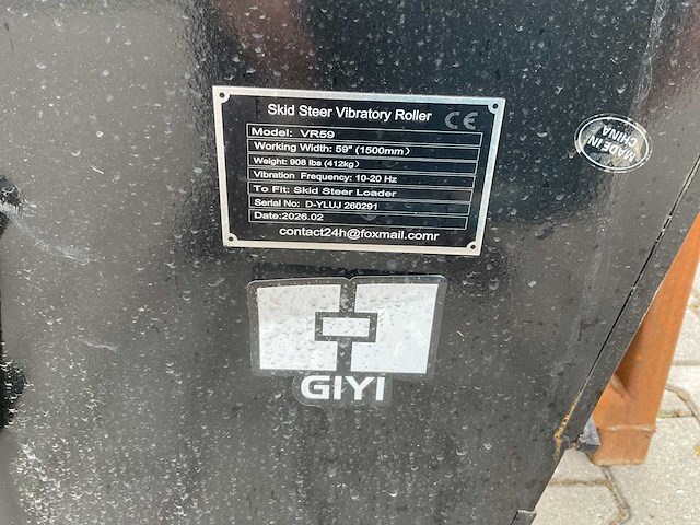 Giyi vr59 skid steer vibratory roller voorladers en accessoires - afbeelding 10 van  10