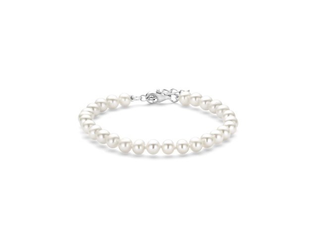 Glams armband parel zilver - afbeelding 1 van  1