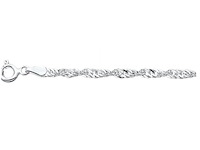 Glams armband singapore 225 mm zilver - afbeelding 1 van  1